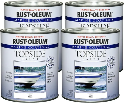 Miniatura 7 de Rust-Oleum 207005 Pintura para cubierta marina Marine Coatings, cuarto de galón, color gris acorazado