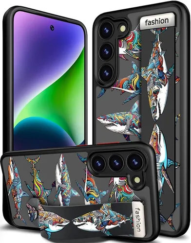 Miniatura 45 de Compatible para Samsung Galaxy S23 Funda Bonita con Correa Soporte Dedo Kickstand, Fundas de Silicona Geniales de Diseñador Funda Cover - Mariposa