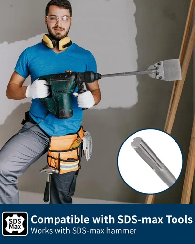 Miniatura 4 de Firecore - Rascador de suelo SDS Max de 6 pulgadas, herramienta de cincel de extracción Thinset para taladro de martillo giratorio, brocas de pala