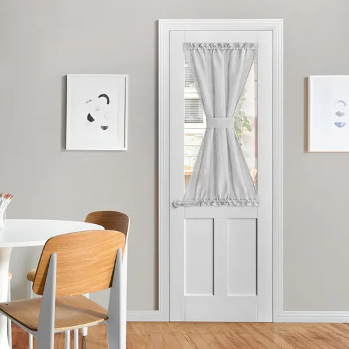 Miniatura 52 de NICETOWN - Cortinas transparentes para puerta de ventana, tratamiento de ventana lateral para puertas estrechas de vidrio/cocina/puerta delantera