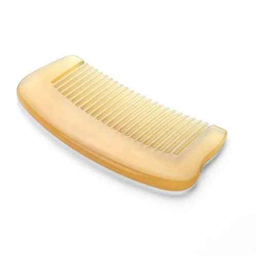 Miniatura 10 de Peine de cuerno de oveja natural antiestático 100% hecho a mano de primera calidad, peine de masaje profesional para desenredar (Mellowandfull)