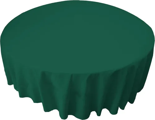 Miniatura 122 de LA Linen - Mantel redondo lavable de popelina de poliéster, resistente a manchas y arrugas, 51", mantel de tela para comedor, cocina, fiesta, Negro