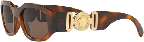Miniatura 3 de Versace VE 4361 521773 Havana - Gafas de sol geométricas de plástico lentes marrones Havana 53-18-140