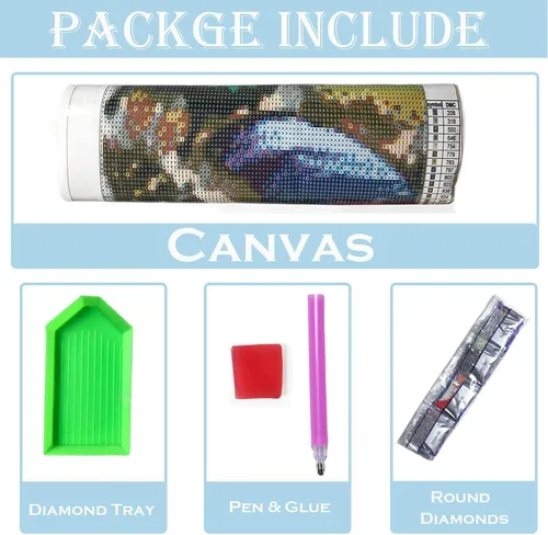 Miniatura 6 de Milila Kits de pintura de diamantes para adultos, kits de arte de diamantes redondos para principiantes para decoración de pared del hogar, 11.8 x
