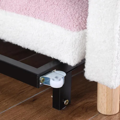 Miniatura 8 de Linique Sofá cama convertible, silla ajustable con almohada, silla multifuncional con tela de peluche suave para sala de estar, dormitorio