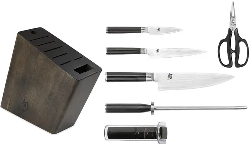 Miniatura 10 de Shun Juego clásico de 5 piezas de bloque delgado, incluye chef de 8 pulgadas, cuchillos de cocina de 3.5 pulgadas y 6 pulgadas, juego de bloques