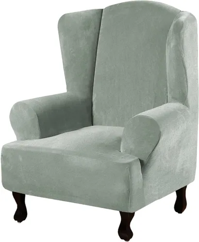 Miniatura 105 de H.VERSAILTEX Funda de terciopelo elástico para sillón, funda para sillón de 1 cojín para sala de estar, funda de muebles hecha de terciopelo grueso