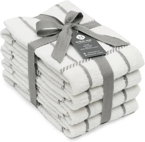 Miniatura 7 de Toallas de cocina 100% algodón de terry Mellow Buff, paquete de 4, 16 x 26 pulgadas, toallas de cocina súper suaves y absorbentes, perfectas