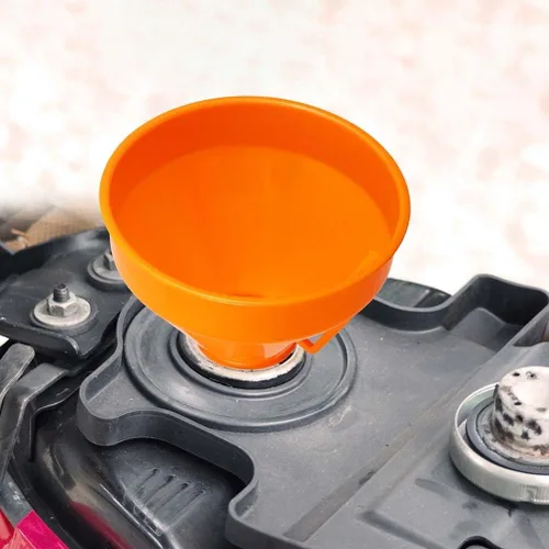 Miniatura 3 de VICASKY Embudo automotriz en ángulo recto sin derrames multifunción de plástico de cuello largo embudo de aceite de extensión de embudo de coche
