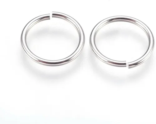 Miniatura 60 de HDSupplies 100 piezas - 4mm de argollas de acero inoxidable 304 de tono negro - Calibre 22 (espesor de 0.6mm)