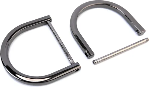 Miniatura 12 de 4 anillos en D resistentes con grillete de 1-1/2 pulgadas, oro antiguo, en forma de U, repuesto para bolso, llavero, collar de perro