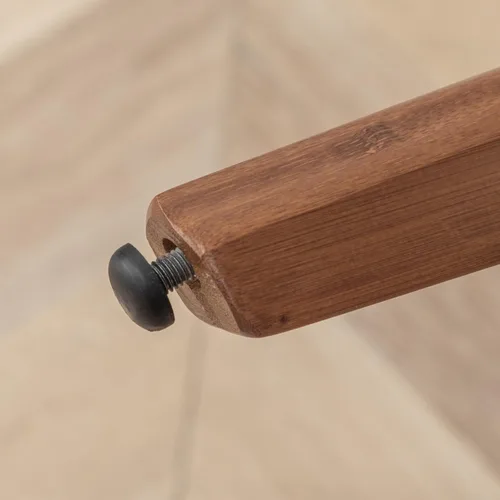 Miniatura 7 de LUNLING Sillas de comedor giratorias, sillas de cocina modernas de cuero sintético negro de mediados de siglo con brazos, patas de bambú, sillas