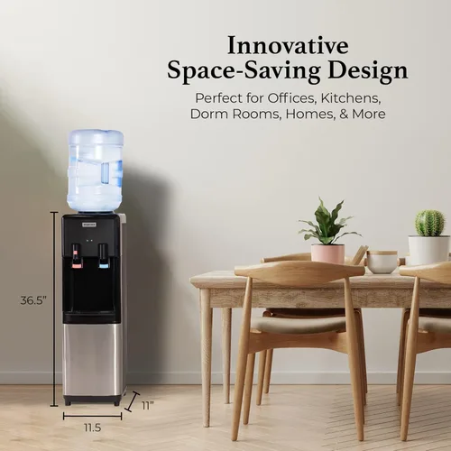 Miniatura 6 de Igloo dispensador de agua con carga superior – Dispensa agua fría y caliente – Negro y acero inoxidable, con capacidad para jarras de 3 y 5 galones