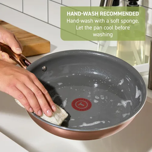 Miniatura 8 de T-fal Preserve Ceramic, juego de utensilios de cocina antiadherentes de 13 piezas, apto para horno y asador hasta 350 °F, incluye olla, cacerolas
