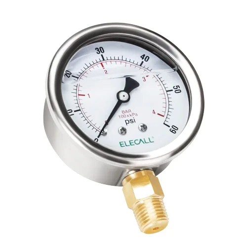 Miniatura 15 de Manómetro de presión lleno de aceite de silicona de 30 psi para prueba de presión de agua, aceite y aire en bomba de piscina, filtro de arena