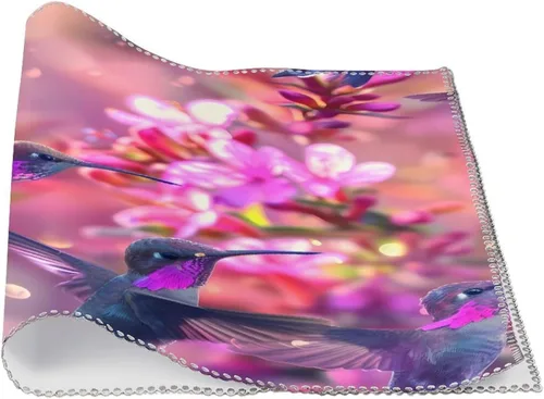 Miniatura 3 de Hummingbird Placemats Set of 6 Resistant Table Mats Washable Place Mats for Dinner Party Table Decoration