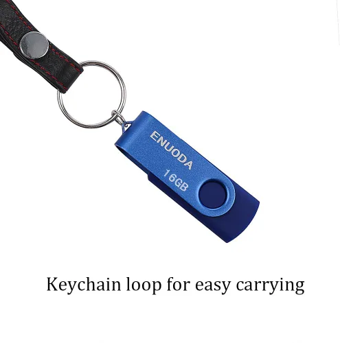 Miniatura 6 de Unidad flash de 16 GB, paquete de 5 unidades de pulgar ENUODA de 16 GB, diseño giratorio USB 2.0, memoria USB 2.0, unidad de bolígrafo para 16GB* 5