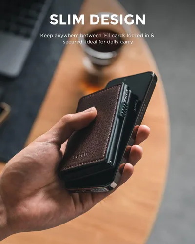 Miniatura 4 de VULKIT Tarjetero minimalista con tarjetero y protección RFID con capacidad para hasta 10 tarjetas