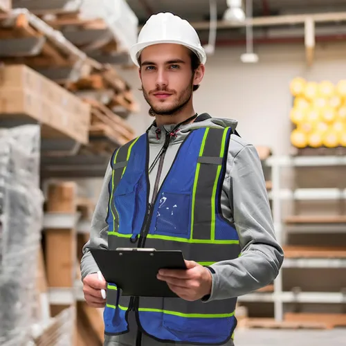 Miniatura 5 de A-SAFETY Chaleco de malla de alta visibilidad, chaleco ligero reflectante de construcción con bolsillos, chaleco de seguridad para hombres y mujeres