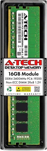 Miniatura 10 de A-Tech Módulos de memoria RAM de escritorio de 16 GB (2 x 8 GB) DDR4 2400 MHz UDIMM PC4-19200 (PC4-2400T) CL17 DIMM no ECC