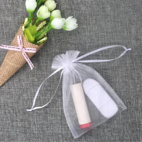 Miniatura 6 de 50 unidades de 4 x 6 pulgadas. Bolsas de organza SumDirect. Bolsas con lazo para bodas. Bolsas de regalo para Navidad.