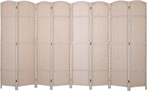 Miniatura 13 de Divisor de habitación, 6 paneles de 5.6 pies de alto, pantalla de privacidad impermeable, marco de madera, divisores de habitación y pantallas
