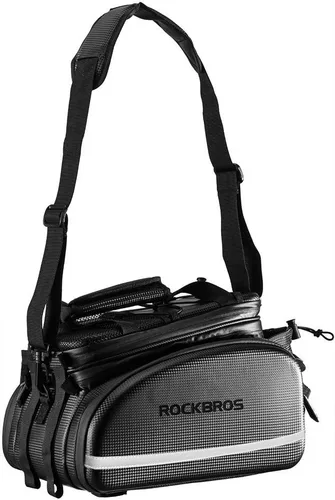 Miniatura 5 de ROCKBROS - Bolsa de maletero para bicicleta, impermeable, de cuero de carbono, para el asiento trasero, alforja, bolso de mano