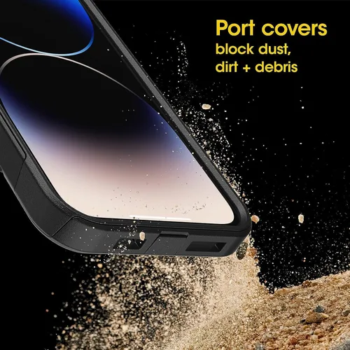 Miniatura 7 de OtterBox iPhone 14 Pro Max (Solo) - Estuche de la Serie Commuter - Negro - Delgado y Resistente - Apto para Bolsillo - con Protección de Puertos