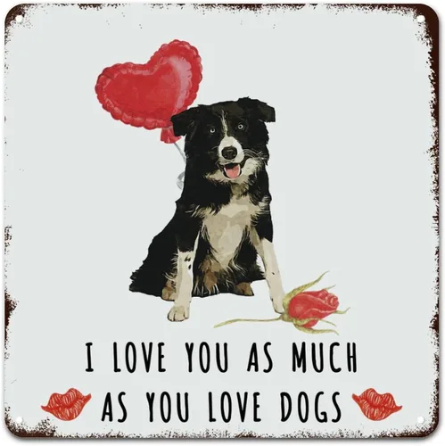Miniatura 7 de Love Mails Chow Chow Dog Aluminum Art Signs I Love You As Much As You Love Dog Retro Vintage Art Wall Plaque Valentine Gift Metal Tin Sign for Kid