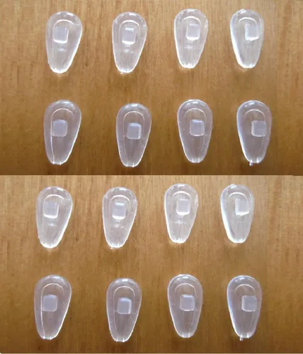 Miniatura 4 de 2 3 4 5 8 10 20 pares de almohadillas suaves para la nariz para anteojos empujar sin tornillo Cojín de cámara de aire de comodidad de silicona