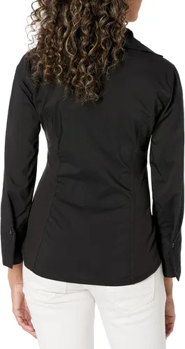 Miniatura 4 de Zac & Rachel Camiseta de manga 34 con botones para mujer con inserciones de punto acanalado para un ajuste cómodo