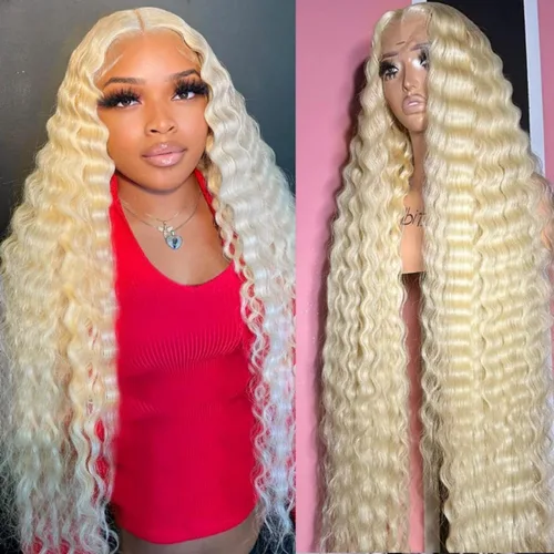 Miniatura 9 de Pelucas de cabello humano rizado con encaje frontal de 13 x 6 pulgadas, pelucas de cabello humano brasileño rizado para mujeres, densidad del 200 %