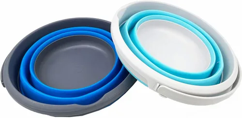 Miniatura 3 de SAMMART Cubo de plástico plegable de 5.5 L (1.4 galones), bañera redonda plegable, cubo de agua portátil para pesca, maceta de agua para exteriores