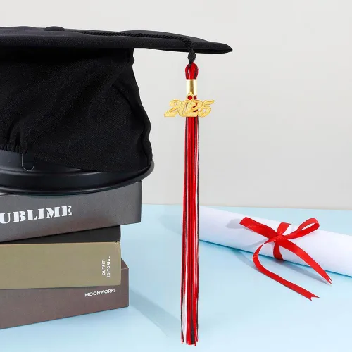 Miniatura 104 de Borla 2025, 1 unidad, borla de graduación para graduados 2025, borla 2025 con dijes de fecha dorada 2025 para fiestas de graduación, ceremonias
