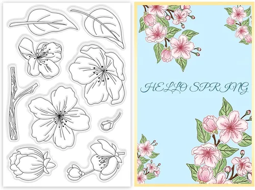 Miniatura 10 de ORIGACH Sellos transparentes de margaritas, sellos de silicona transparente floral para hacer tarjetas, álbumes de recortes, decoración de álbumes
