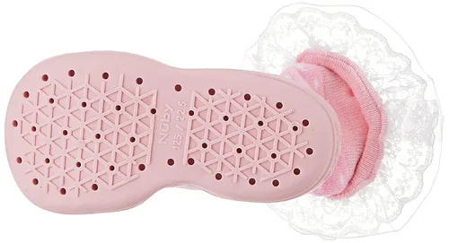 Miniatura 14 de Nuby Snekz - Zapatos cómodos de suela de goma para primeros pasos, lunares rosados, talla S, 7-14 meses