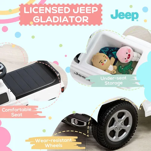 Miniatura 5 de Aosom Coche de empuje para niños, con sonidos del motor y almacenamiento debajo del asiento, auto deslizante con bocina, juguete para sentarse