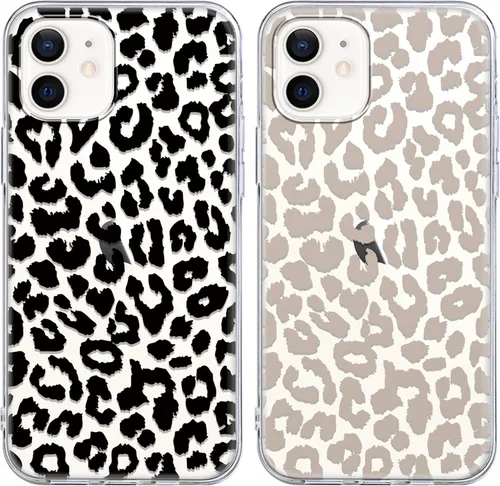 Miniatura 16 de Paquete de 2 Fundas de Teléfono Bonitas con Estampado de Guepardo para Apple iPhone 13 Pro Max de 6.7 Pulgadas, Fundas de Diseño