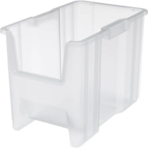 Akro-Mils 13014 Stak-N-Store - Contenedor de almacenamiento de plástico apilable de servicio pesado con frente abierto, (17-1/2 pulgadas x 11