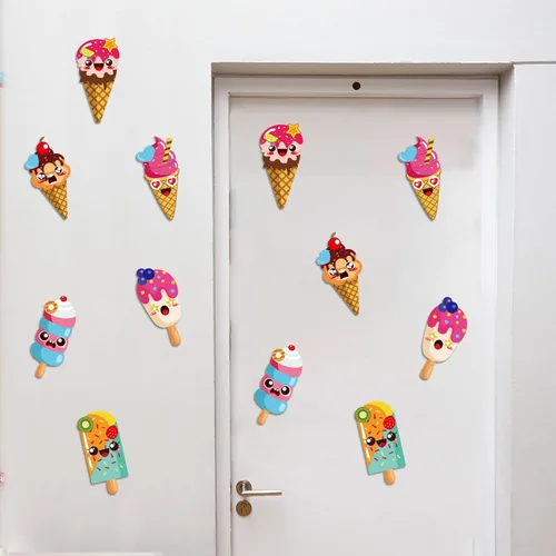 Miniatura 5 de 30 Paquetes de Kits de Manualidades de Helado de Verano para Niños Dulces Conjunto de Manualidades de Arte con Calcomanías DIY para Educación
