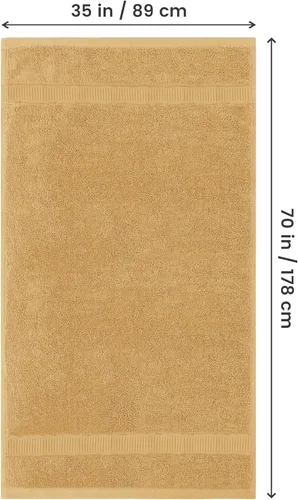 Miniatura 2 de Utopia Towels - Toalla de baño gigante, 2 unidades, 17.69 oz/yd2 (600 gsm), 100% algodón hilado en anillo, altamente absorbentes y de secado rápido