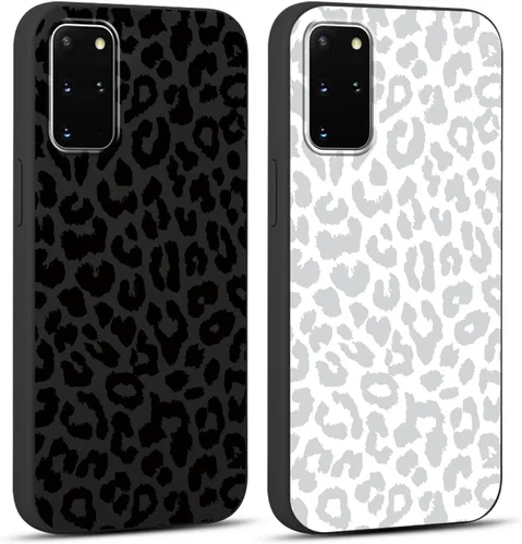 Miniatura 76 de 2 Pack Funda con lindo estampado de chita para Samsung Galaxy S22 Ultra 5G de 6.8", Fundas con patrón de leopardo de lujo, diseño de silicona suave