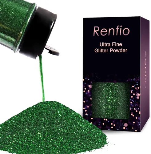Miniatura 35 de Renfio Polvo de purpurina ultra fina de ópalo con purpurina metálica de 1.75 onzas (1.76 oz), copos de PET para manualidades, lentejuelas de 1/128
