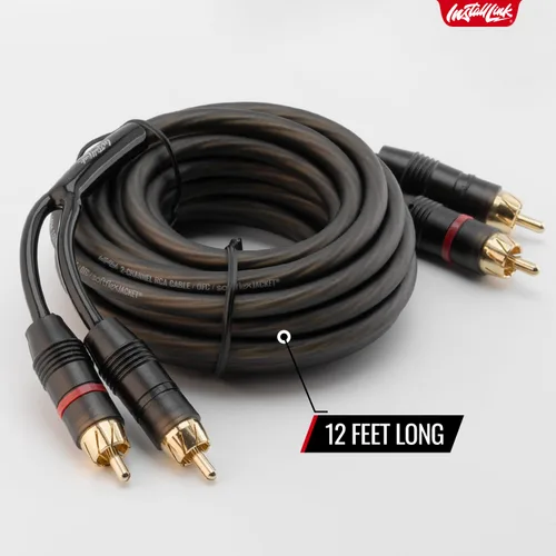 Miniatura 4 de Install Link Cable de audio RCA para subwoofer o cable estéreo, 2 canales, 12 pies