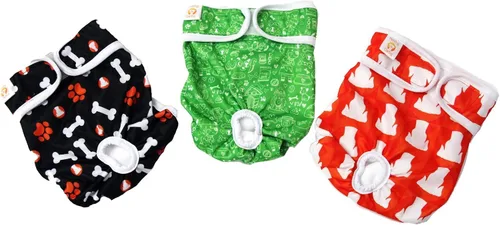 Miniatura 3 de PETTING IS CARING Pañales lavables y reutilizables para perros, pañales para perros hembras y machos, solución duradera lavable a máquina, para Nuevo