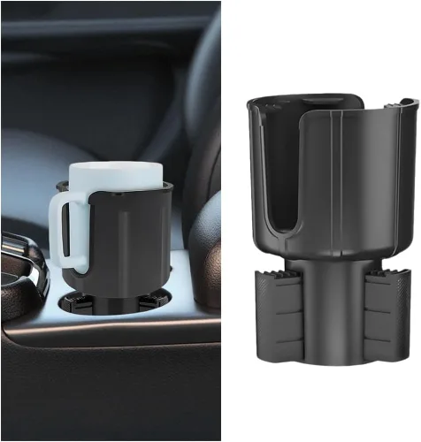 BESULEN Expansor de portavasos de automóvil, extensor de portavasos para vehículo con base ajustable, adaptador organizador de botellas de agua