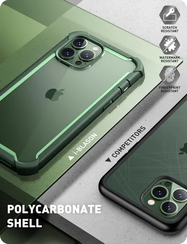 Miniatura 5 de i-Blason Ares - Funda para iPhone 13 Pro Max de 6.7 pulgadas [protector de pantalla integrado] [protección de grado militar] Funda transparente