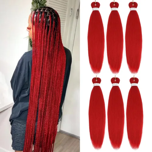 Miniatura 12 de Liang Dian Cabello para hacer trenzas, Cabello estirado para hacer trenzas, 12 pulgadas, 8 paquetes, color ombre púrpura, para sellar en agua