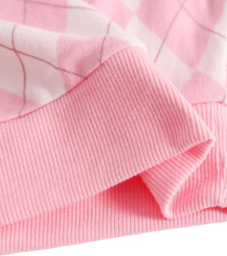 Miniatura 5 de Verdusa Camiseta sin mangas con cuello en V y estampado de rombos a cuadros para mujer