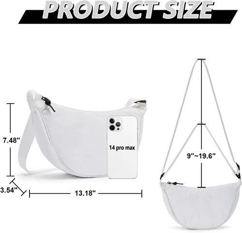 Miniatura 5 de WESTBRONCO Riñoneras para mujeres y hombres, bolsa para cinturón con bolsillos con cremallera, riñoneras modernas, bolsas cruzadas ligeras de 1